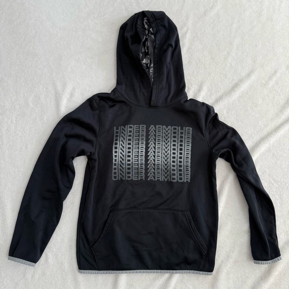 Under Armour Black Hoodie Graphic Design Black XL